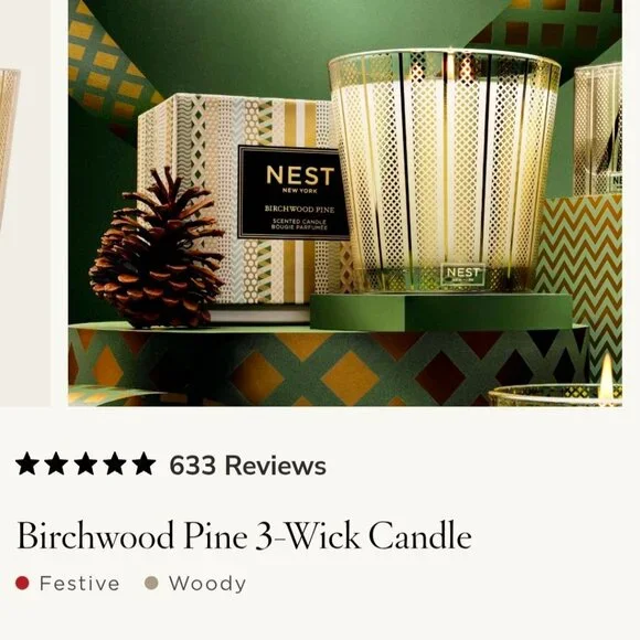 Birchwood Pine Luxury Candle NEST New York - Picture 5 of 5